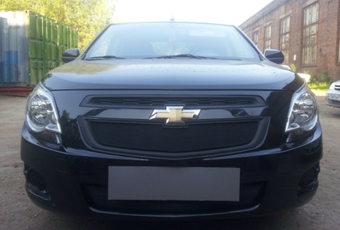 Защита радиатора "Standart" Chevrolet Cobalt (2013-н.в.) низ, чёрная купить недорого с доставкой в Люберцы