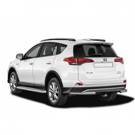 Защита заднего бампера «Уголки» (d51) для Toyota RAV4 рестайлинг, (2015-н.в.)(Окрашенное) купить недорого с доставкой в Люберцы