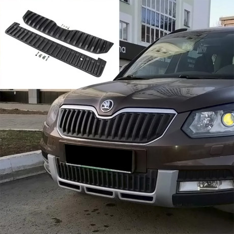 Зимний экран нижний, (текстурный пластик) для Skoda Yeti Outdoor (2013-2018) купить недорого с доставкой в Люберцы