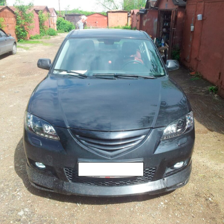 Решетка радиатора "Двойная полоска" для Mazda 3 седан, рестайлинг (2006-2009) купить недорого с доставкой в Люберцы