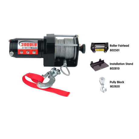Лебедка для квадроцикла "Master Winch" PM3000, электрическая, 12В купить недорого с доставкой в Люберцы