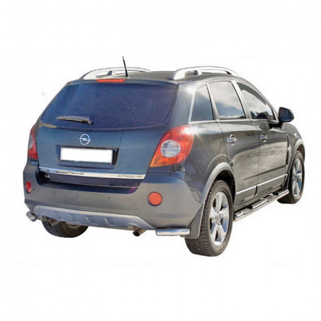 Защита заднего бампера «Уголки» (d63,5) для Opel Antara (2006-2012)(Окрашенное) купить недорого с доставкой в Люберцы