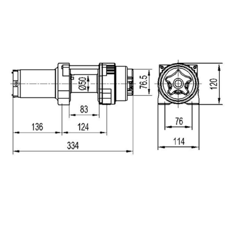 Лебедка для квадроцикла "Master Winch" Х3500S, электрическая, с синтетическим тросом, 12В купить недорого с доставкой в Люберцы