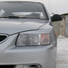 Накладки на фары (реснички) для Hyundai Accent (1999-2012) купить недорого с доставкой в Люберцы