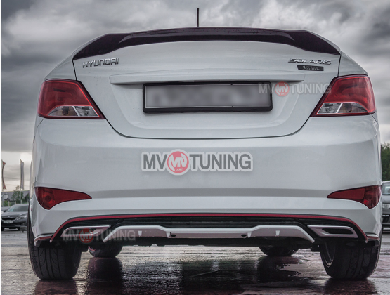 Лип-Спойлер "Zeus" для Hyundai Solaris (2010-2016) купить недорого с доставкой в Люберцы