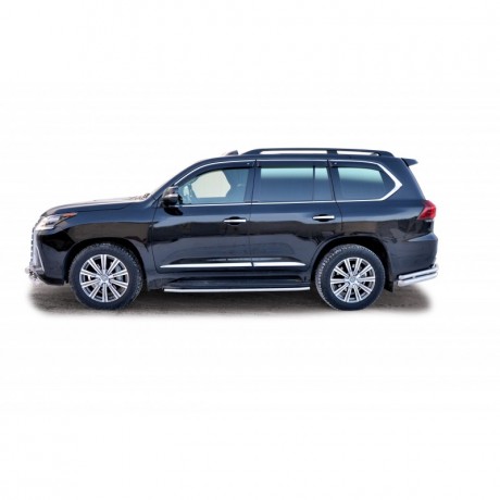 Защита порогов «Труба» для оригинальных порогов (d40) для Lexus LX 450d (20160-н.в.)(Окрашенное) купить недорого с доставкой в Люберцы