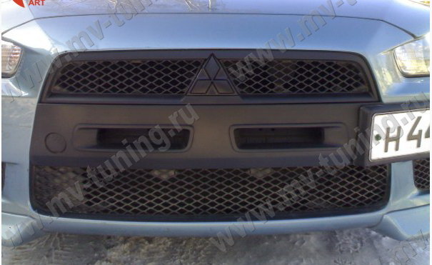 Воздуховоды радиатора в передний бампер (Цельные) var №1 для Mitsubishi Lancer X (2007-2010) купить недорого с доставкой в Люберцы