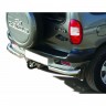 Защита заднего бампера «Уголки Люкс» угловая, цельная для B@3 2123 "Chevrolet Niv@" (d63.5), нержавеющая сталь купить недорого с доставкой в Люберцы