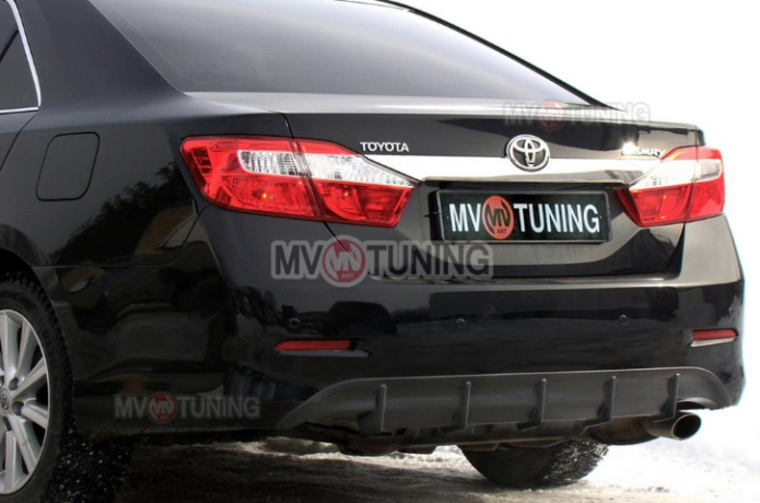 Диффузор заднего бампера var №1 (под окраску) для Toyota Camry XV50 (2012-2014) купить недорого с доставкой в Люберцы