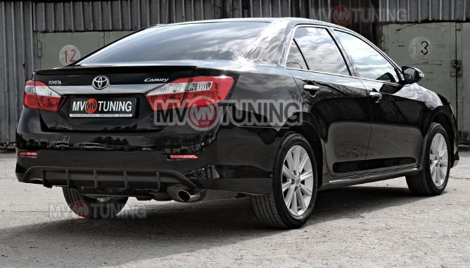 Диффузор заднего бампера var №1 (под окраску) для Toyota Camry XV50 (2012-2014) купить недорого с доставкой в Люберцы