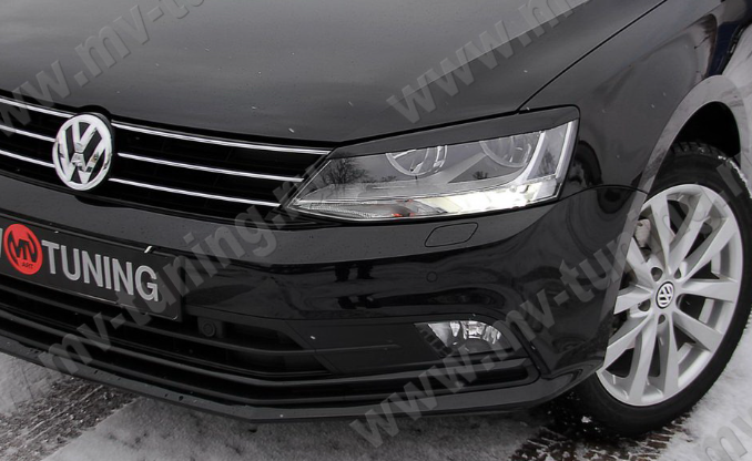 Накладки на фары (реснички) для Volkswagen Jetta VI (2010-2018) купить недорого с доставкой в Люберцы