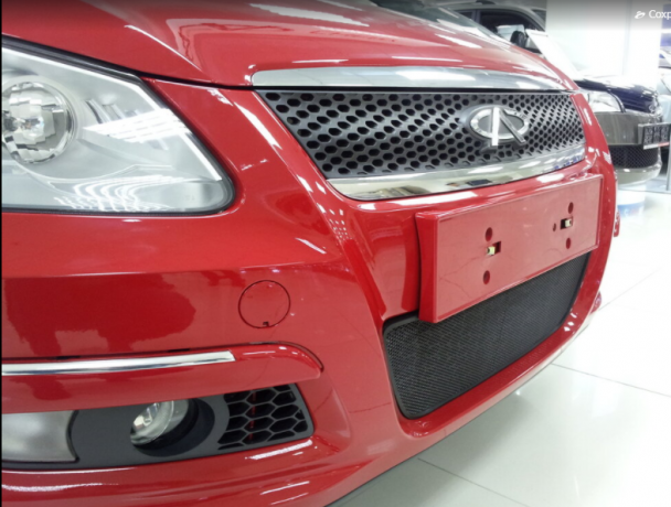 Защита радиатора "Standart" Chery M11 (2010-2016) чёрная купить недорого с доставкой в Люберцы